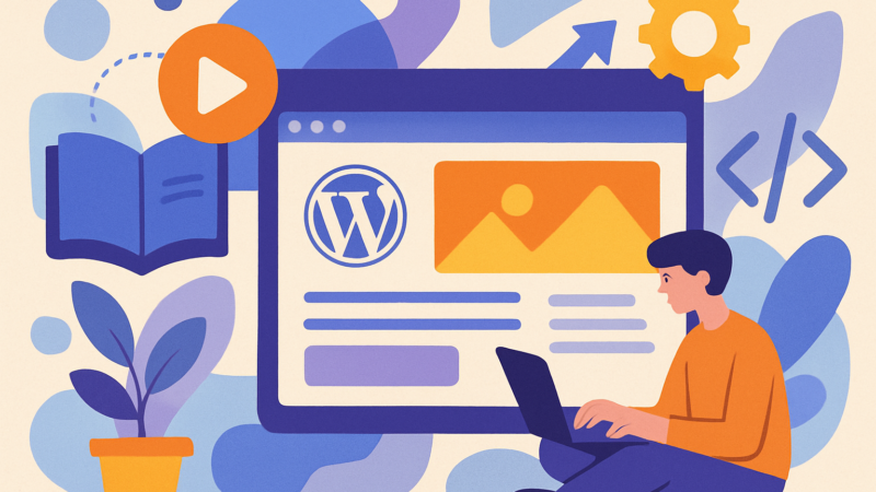 Abstract image for "How to Learn WordPress: A Beginner’s Guide to Building Your Own Website" - no text in image